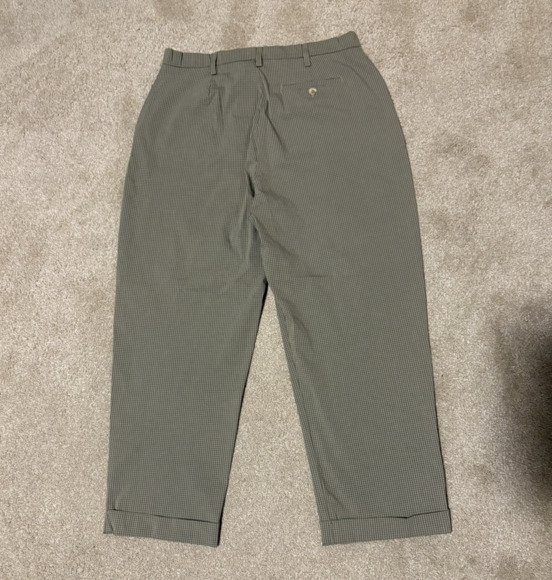 Gloria Vanderbilt Womens Pants High Waisted Cropped Ankle Green Gingham, Sz 10 - Picture 2 of 10